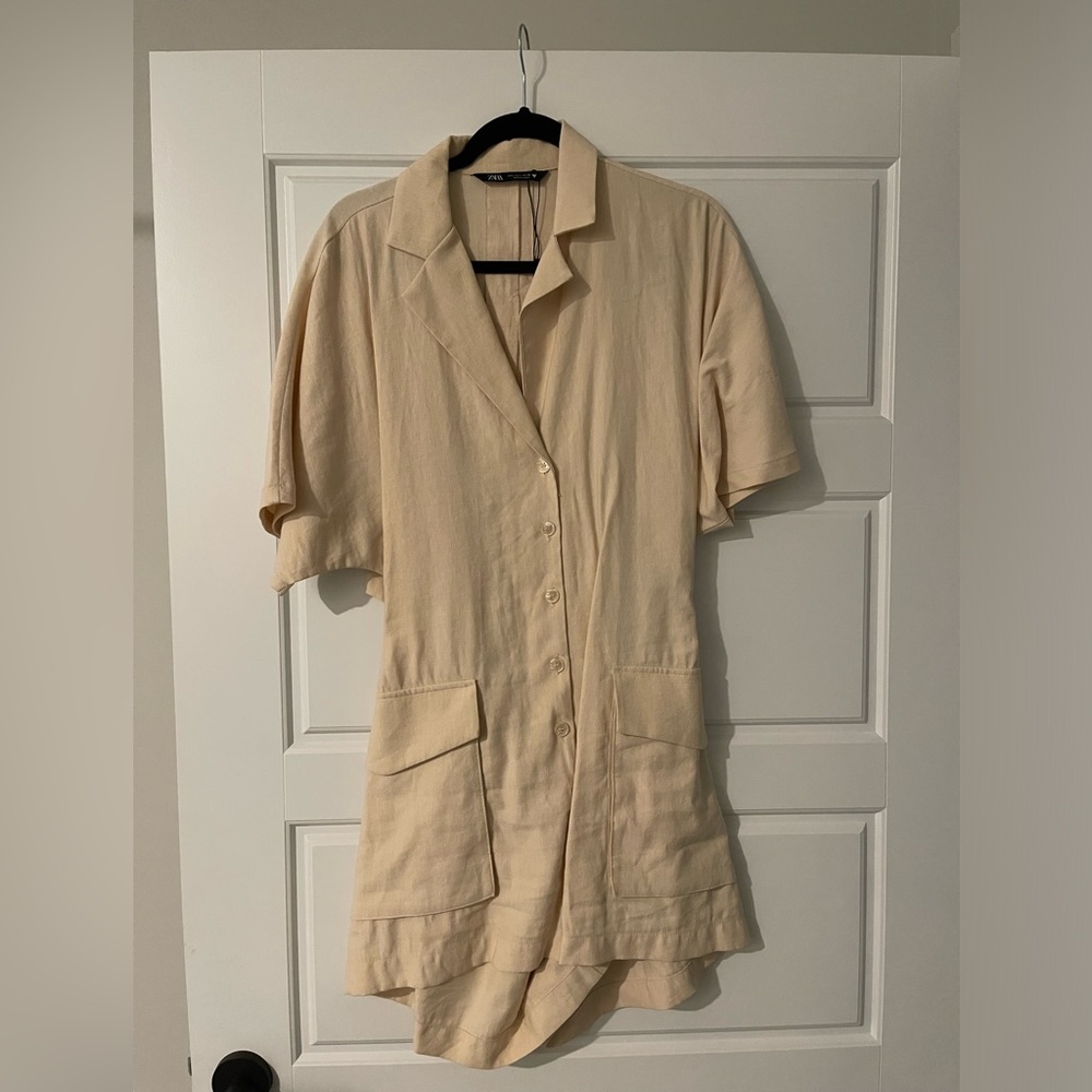 Zara romper open back size L like new worn once